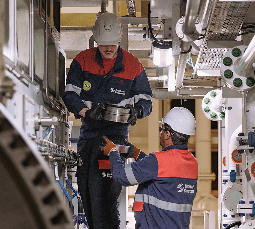 Compressor maintenance during dry-dock.